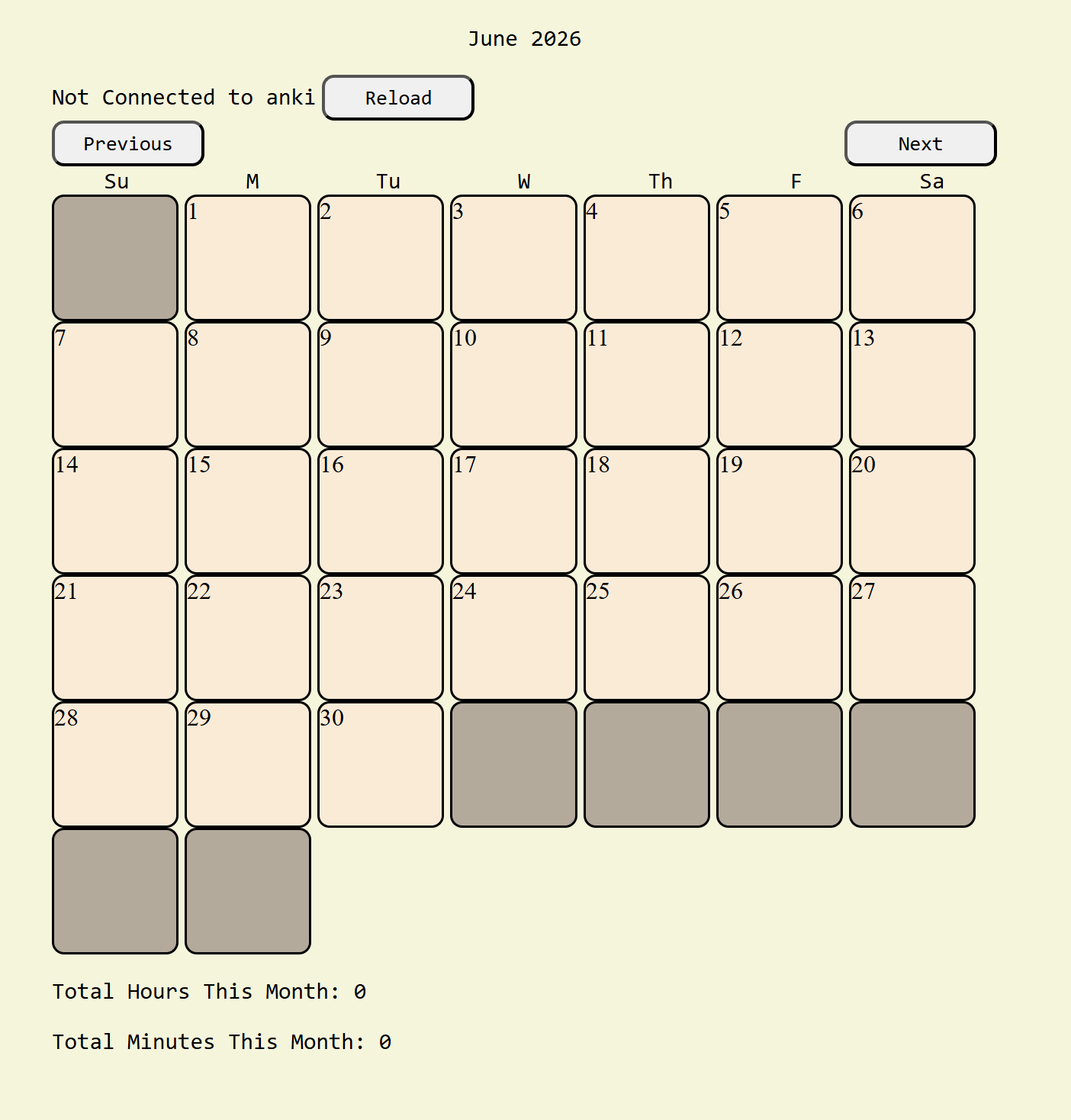 Language Learning Tracker Homepage