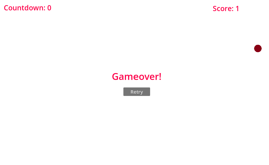 PokeADot Game Over Screen